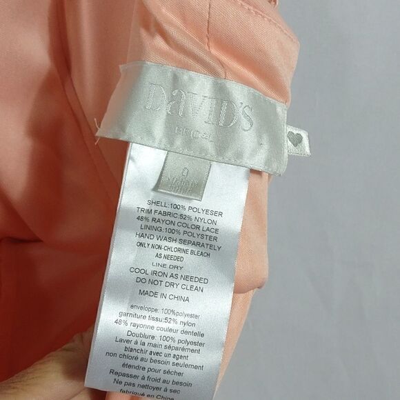 David's Bridal Lace Formal Dress - Picture 7 of 8